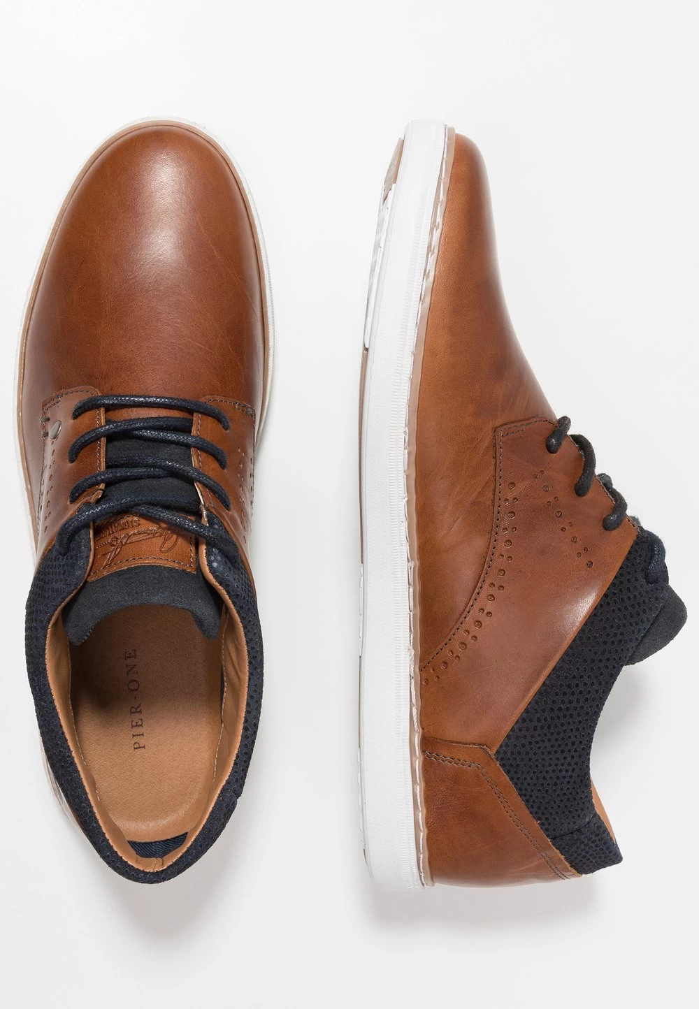 Qualité Garantie 100% Pier One LEATHER – Baskets Basses Sneakers Rond Homme 2 Qualité Garantie 100% Pier One LEATHER – Baskets Basses Sneakers Rond Homme – Image 2