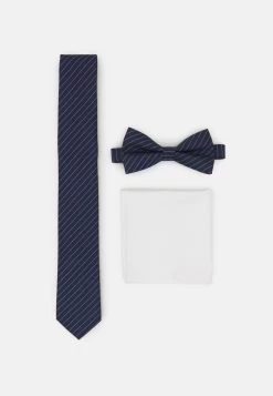 Prix Aimable Pier One SET – Cravate Pochettes De Costume Rayures Homme