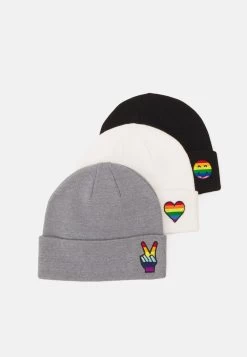 Meilleure Qualité Pier One PRIDE 3 PACK UNISEX – Bonnet Casquettes, Chapeaux Et Bonnets Chiné