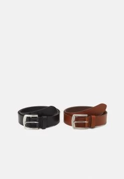 Pier One LEATHER 2 PACK – Ceinture Prix Exclusifs Ceintures Boucle Ardillon Homme
