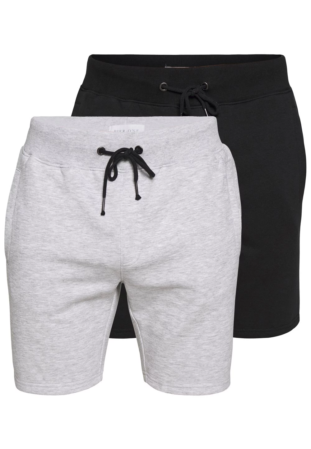 Pier One 2 PACK – Short – Light Grey /black Qualité Garantie 100% Pantalons Normale Homme 1 Pier One 2 PACK – Short – Light Grey /black Qualité Garantie 100% Pantalons Normale Homme