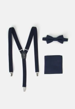 Pier One SET – Noeud Papillon Meilleure Qualité Pochettes De Costume Couleur Unie Homme